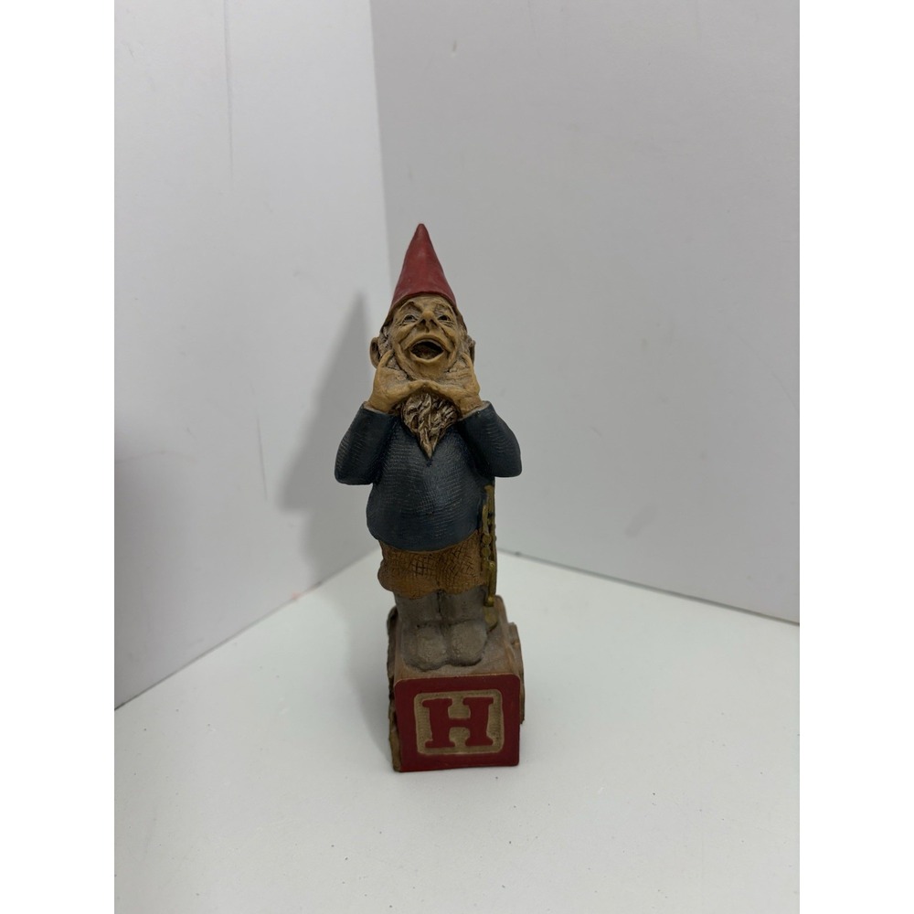 Tim Wolfe "HOLLAR" Cairn Studio Alphabet Block H Gnomes #33 1993